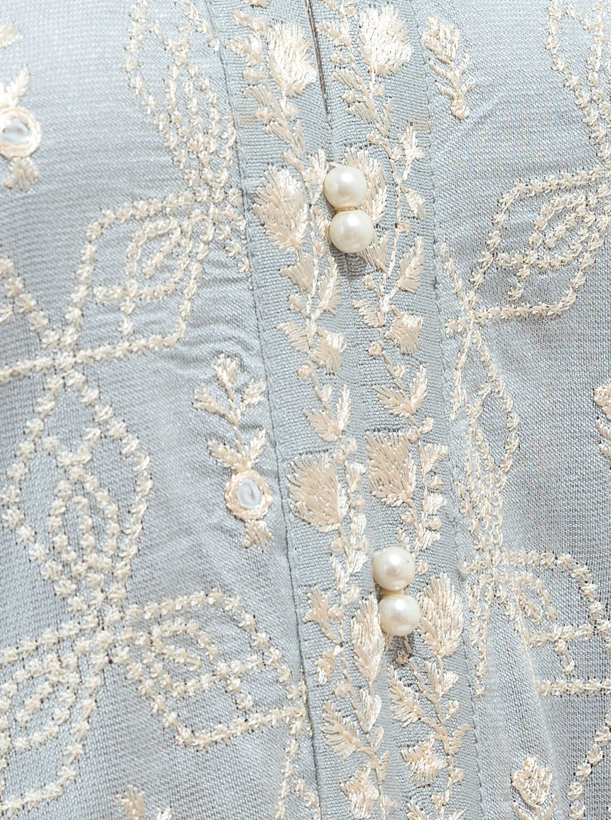2 PIECE EMBROIDERED COTTON NET SUIT (LUXURY PRET) - Image 4