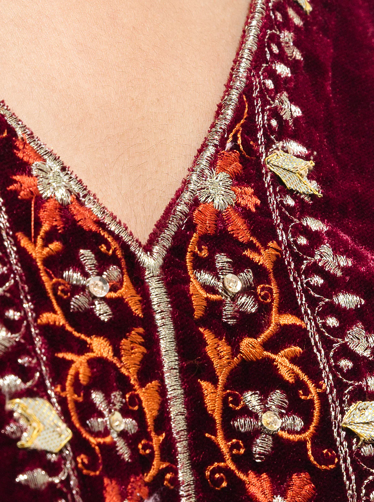 EMBROIDERED VELVET SHIRT (LUXURY PRET) - Image 3