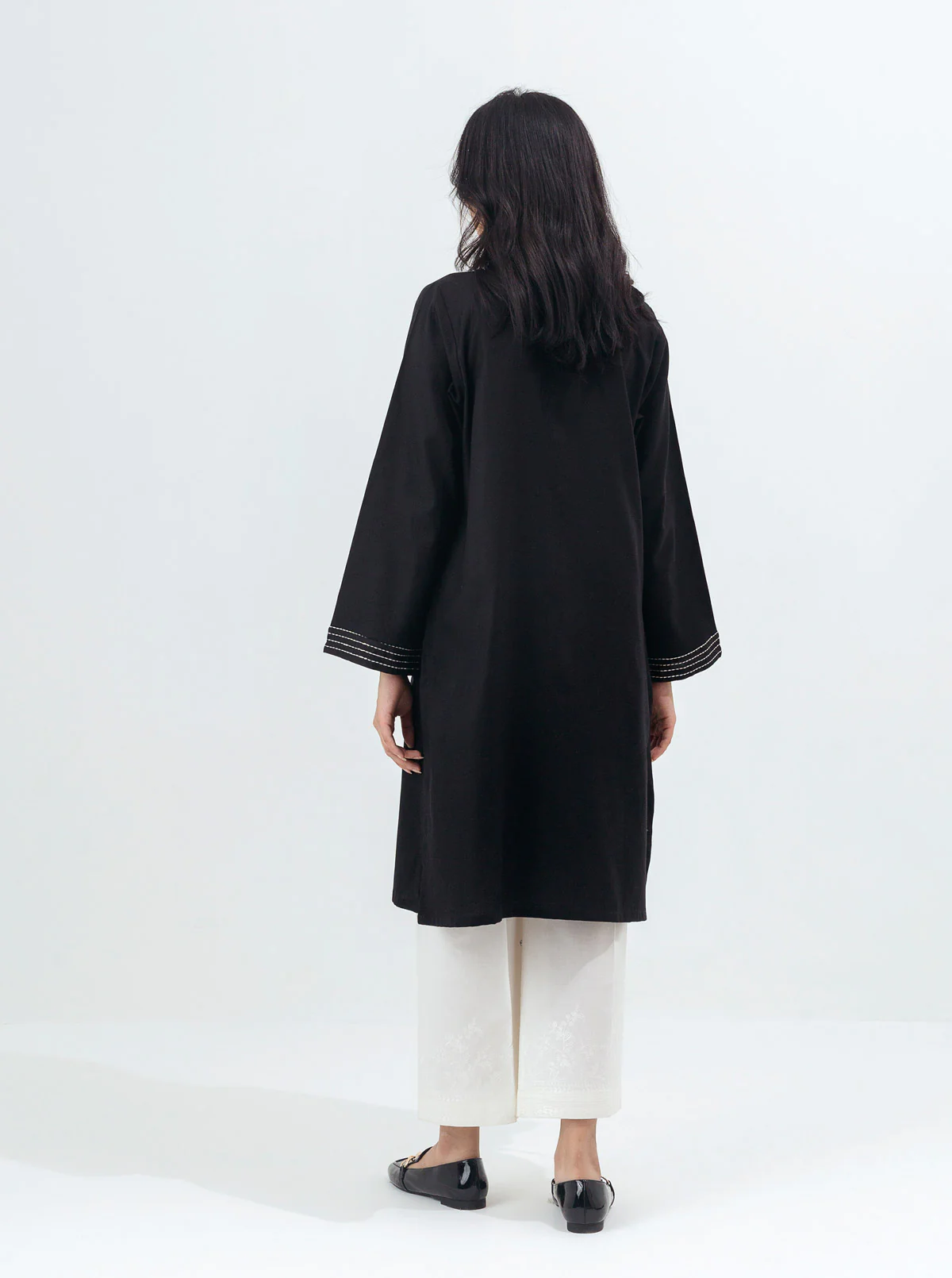 EMBROIDERED YARN DYED SHIRT (PRET) - Image 4