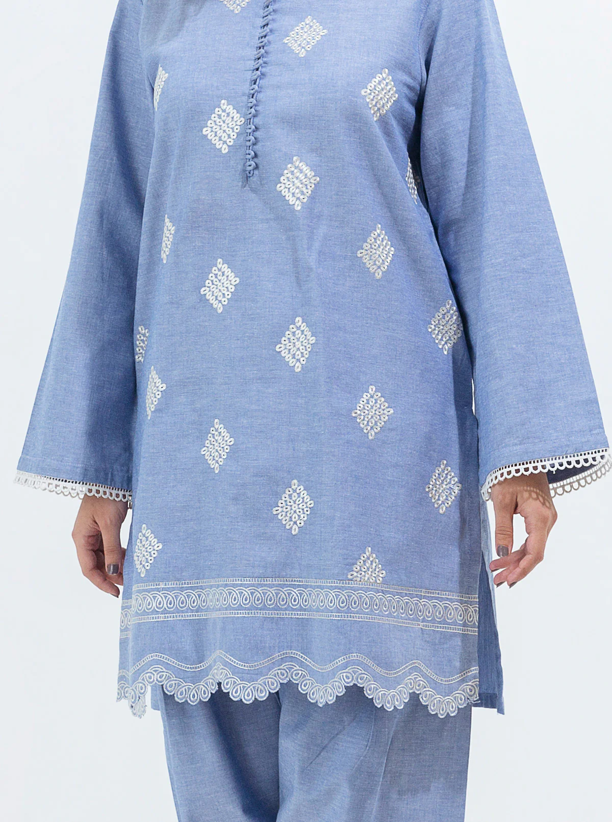 EMBROIDERED SHIRT WITH SHALWAR - Image 2
