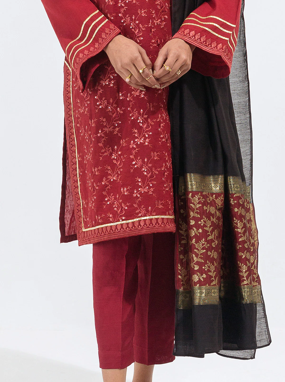 EMBROIDERED SHIRT WITH DUPATTA - Image 2