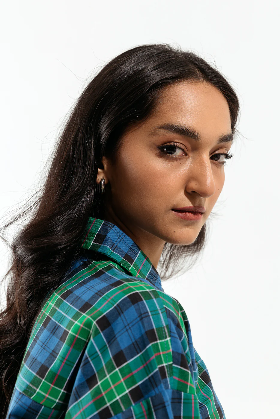 CHECKERED BUTTON DOWN SHIRT - Image 2