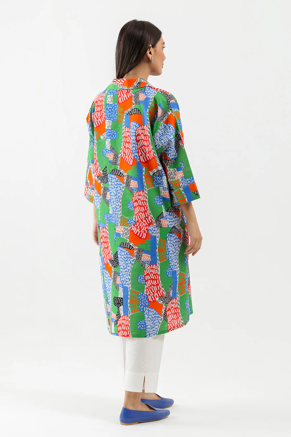 PRINTED KHADDAR SHIRT (PRET) - Image 3