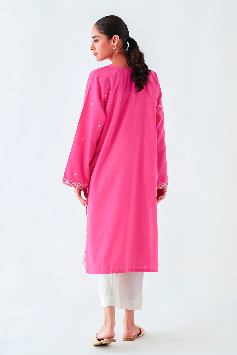 EMBROIDERED CHAMBRAY SHIRT (PRET) - Image 3