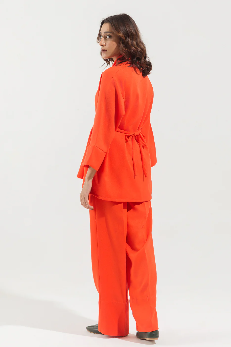 ORANGE SHAWL COLLAR CO-ORD SET - Image 3