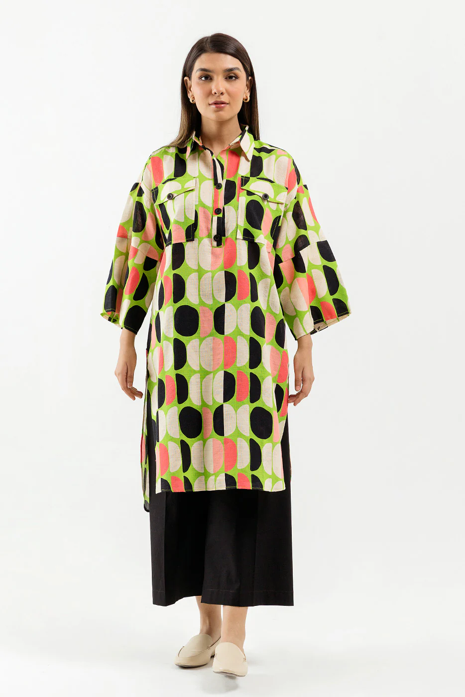 PRINTED JACQUARD  SHIRT (PRET) - Image 2