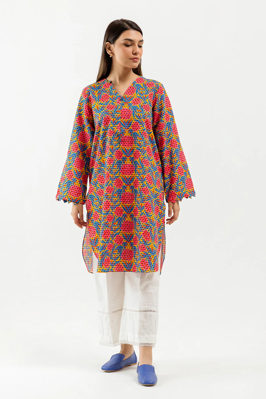 PRINTED KHADDAR  SHIRT (PRET) - Image 3