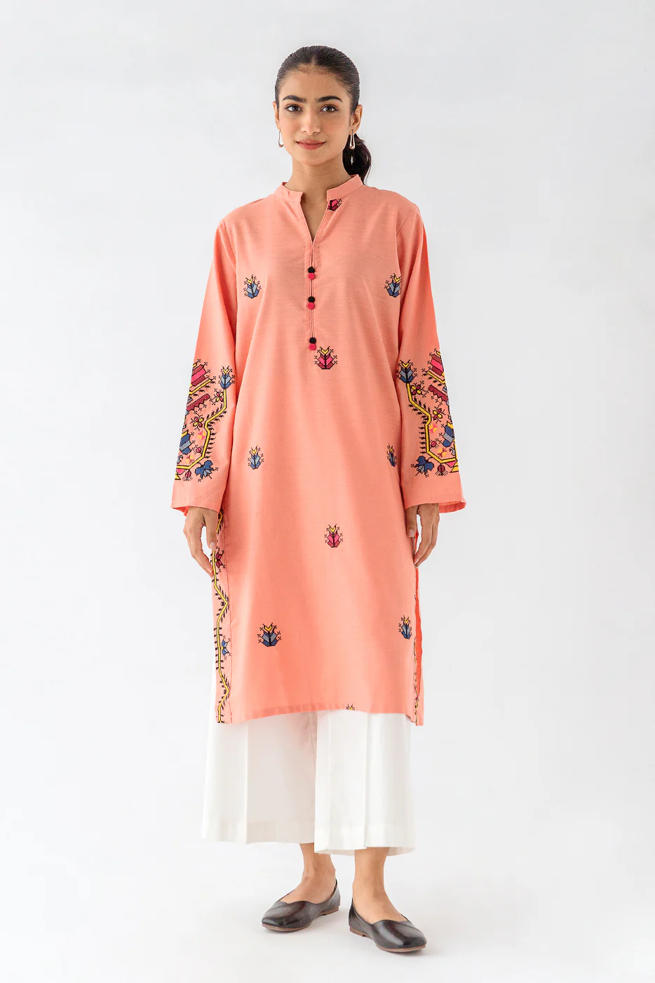 EMBROIDERED  SHIRT (PRET) - Image 2