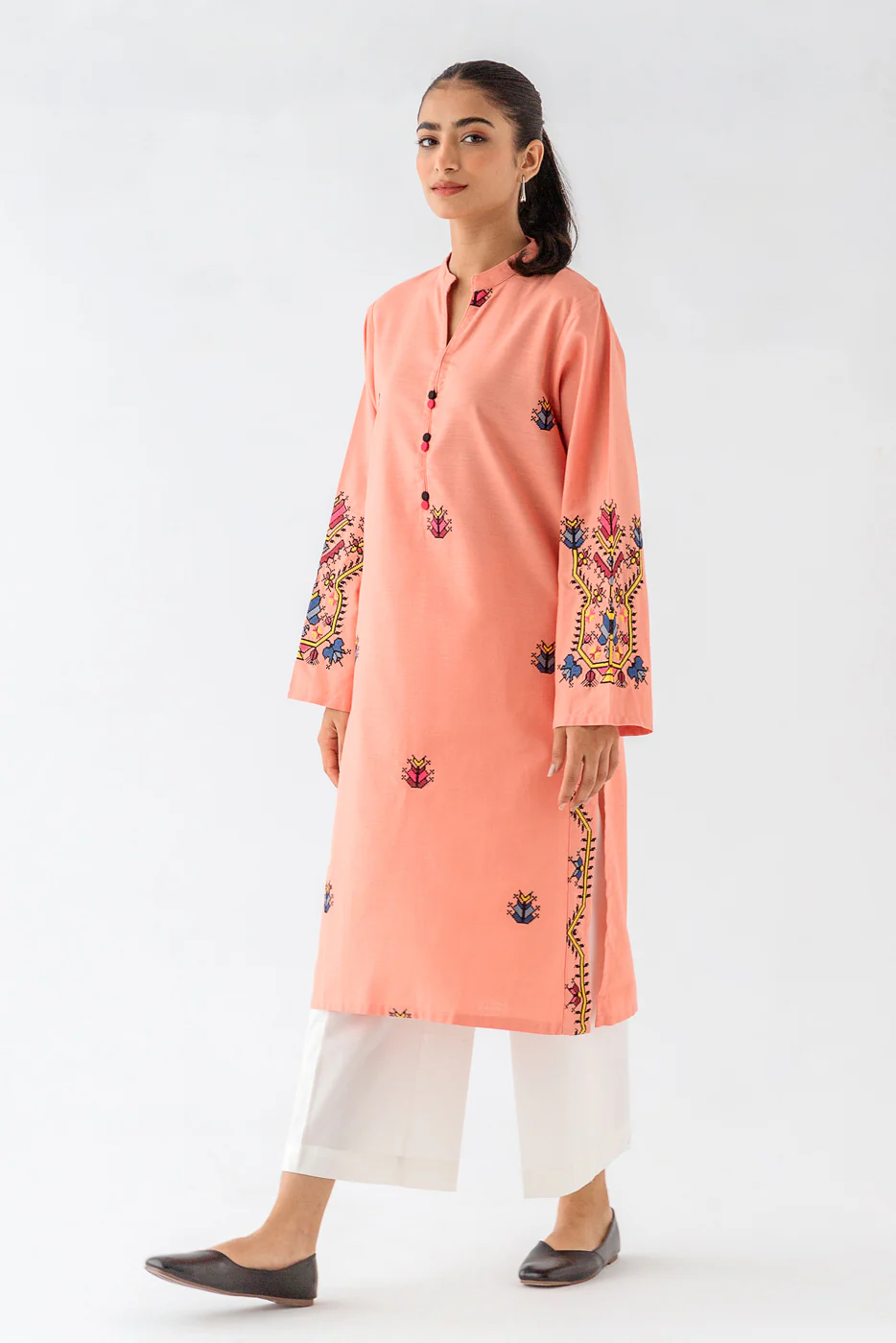 EMBROIDERED  SHIRT (PRET) - Image 3