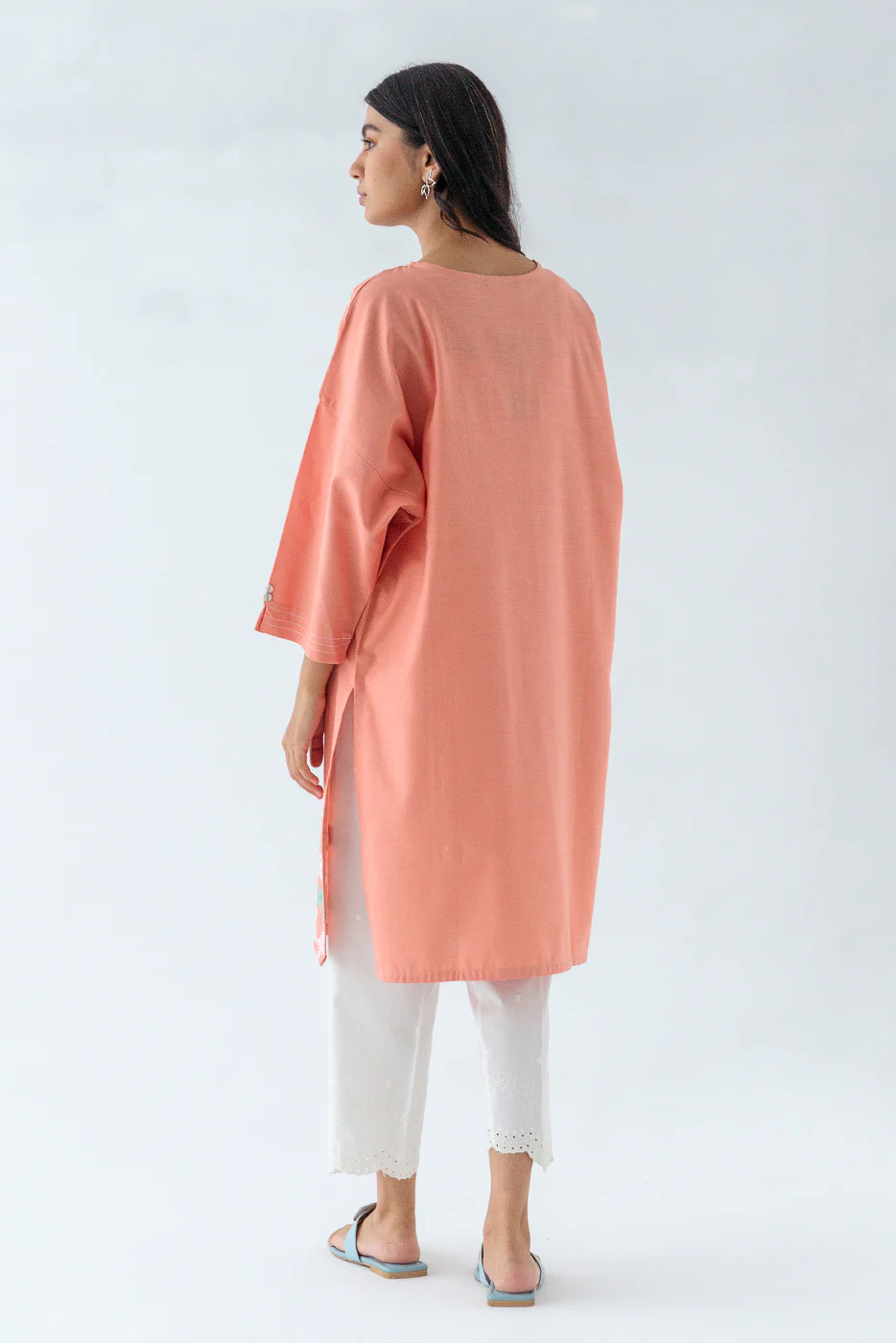 EMBROIDERED MIX SHIRT (PRET) - Image 3