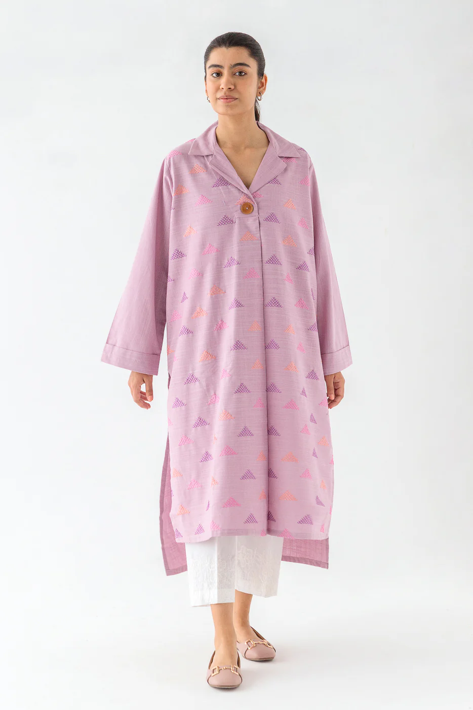 EMBROIDERED  SHIRT (PRET) - Image 2