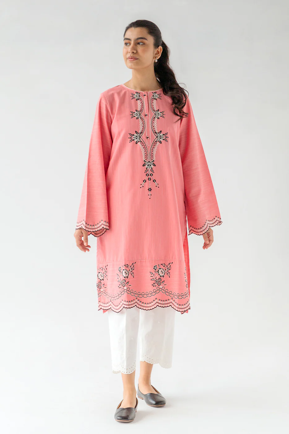 EMBROIDERED  SHIRT (PRET) - Image 2