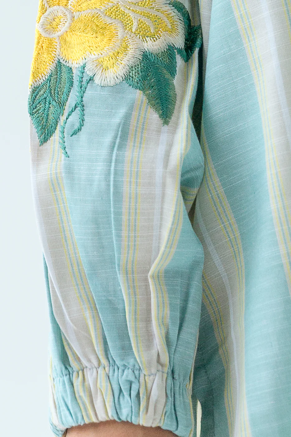EMBROIDERED YARN DYED SHIRT (PRET) - Image 4