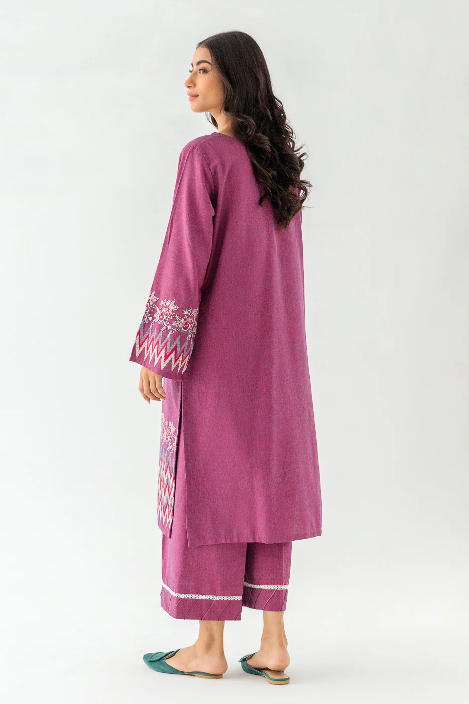 2 PIECE EMBROIDERED KHADDAR SUIT (PRET) - Image 2