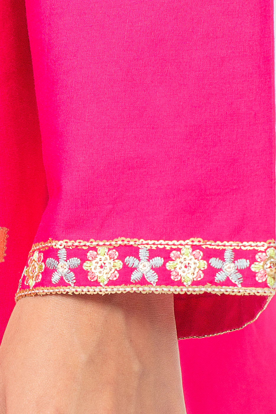 EMBROIDERED VISCOSE SHIRT (PRET) - Image 4