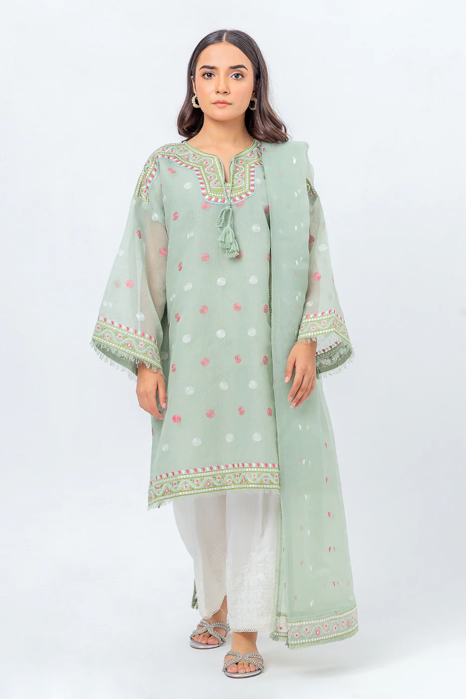 2 PIECE EMBROIDERED KARANDI SUIT (LUXURY PRET) - Image 2