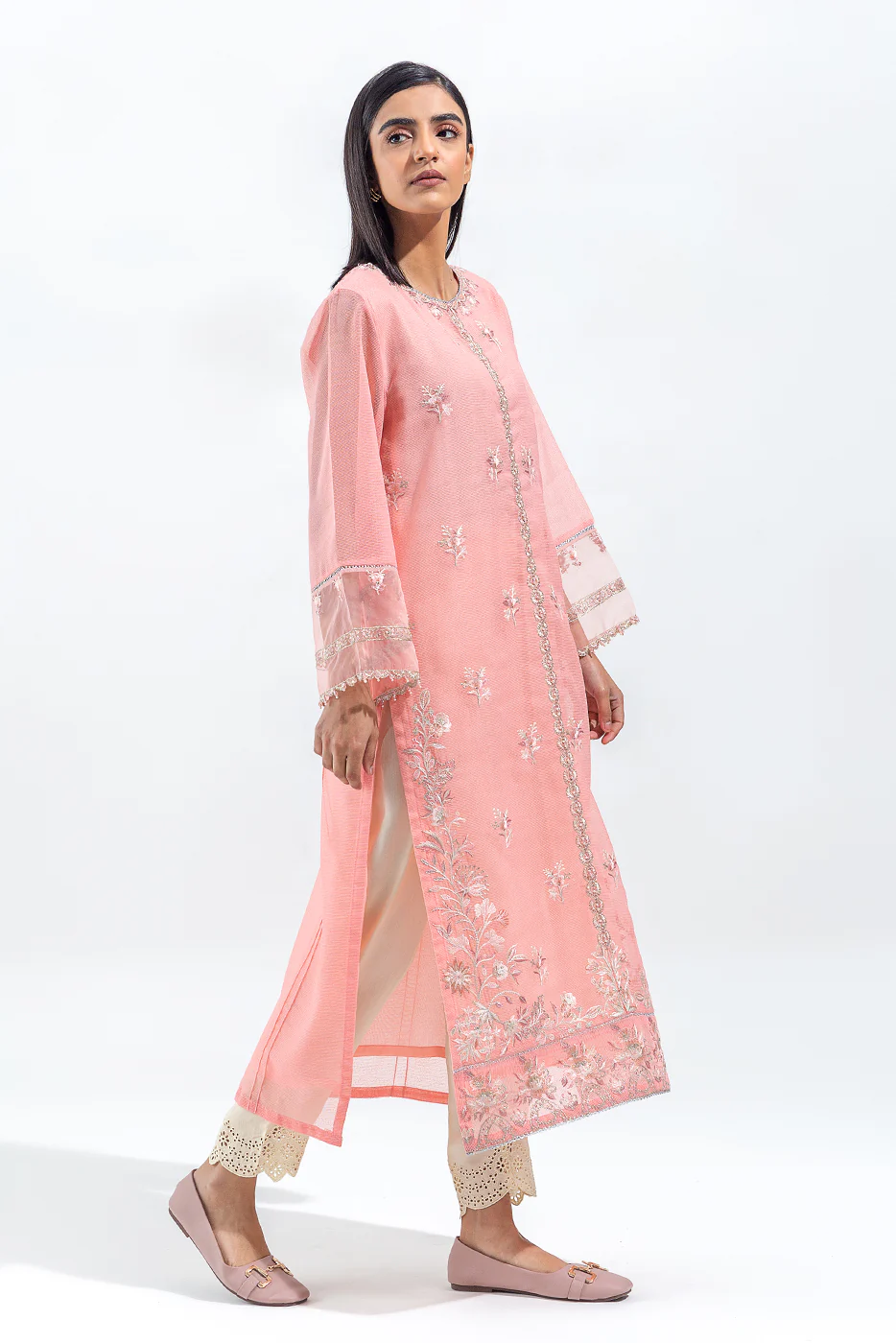 EMBROIDERED KARANDI SHIRT (LUXURY PRET) - Image 3