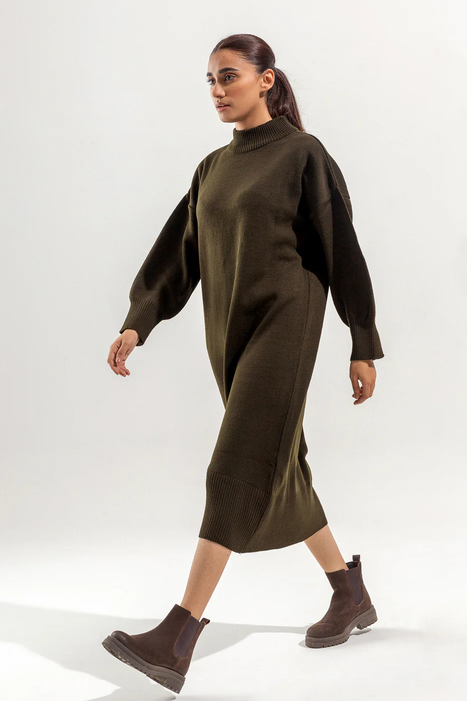 KNITTED LONG DRESS - Image 2