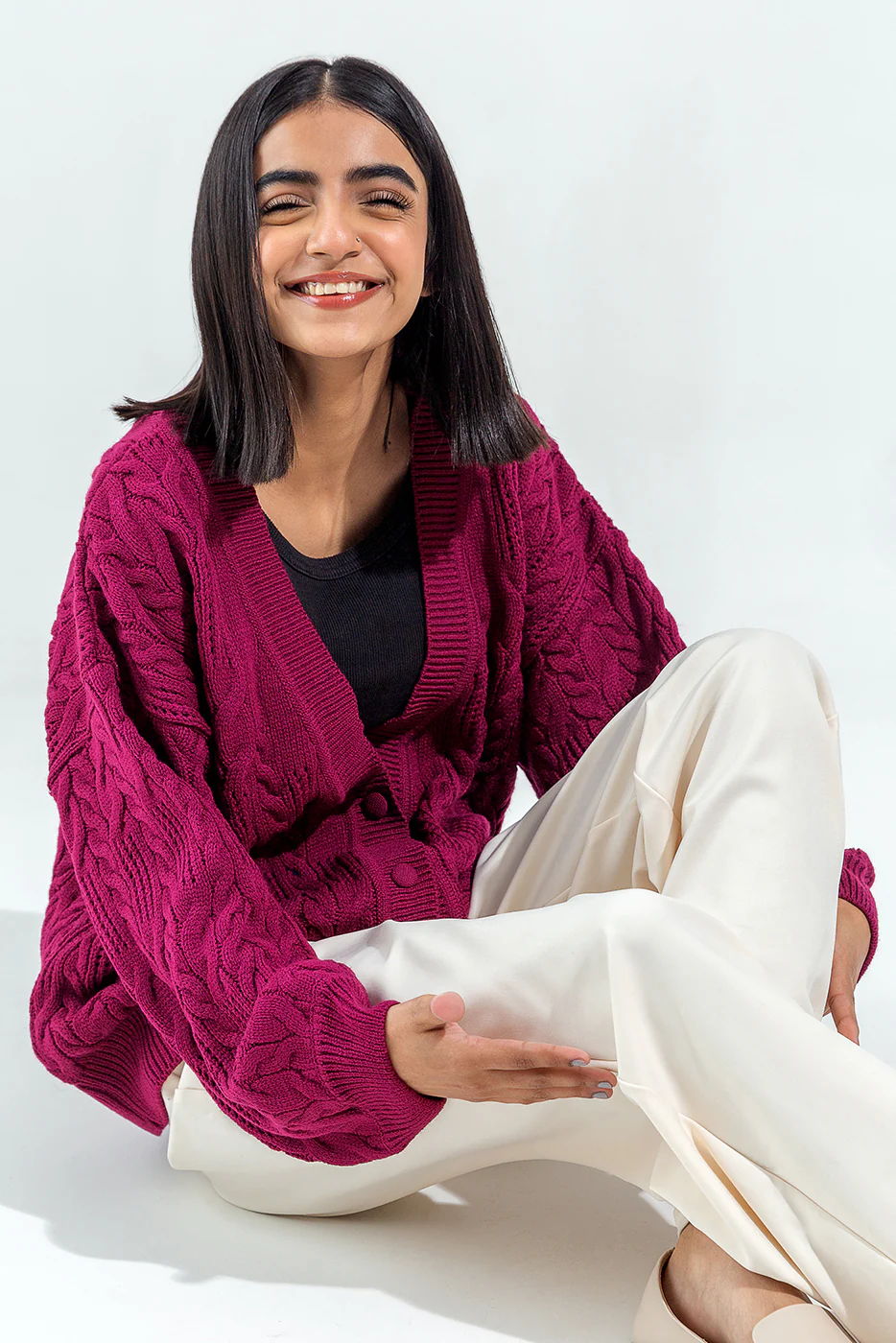 TEXTURED CARDIGAN - Image 2