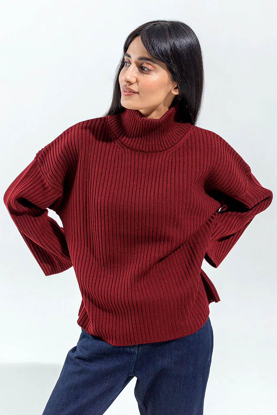 RIBBED TURTLE NECK SWEATER - Image 3