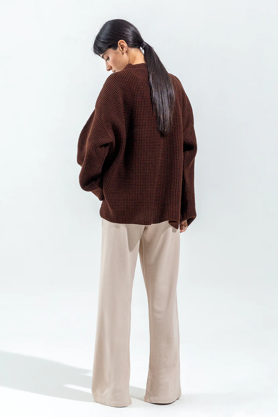 BROWN KNITTED PULLOVER - Image 4