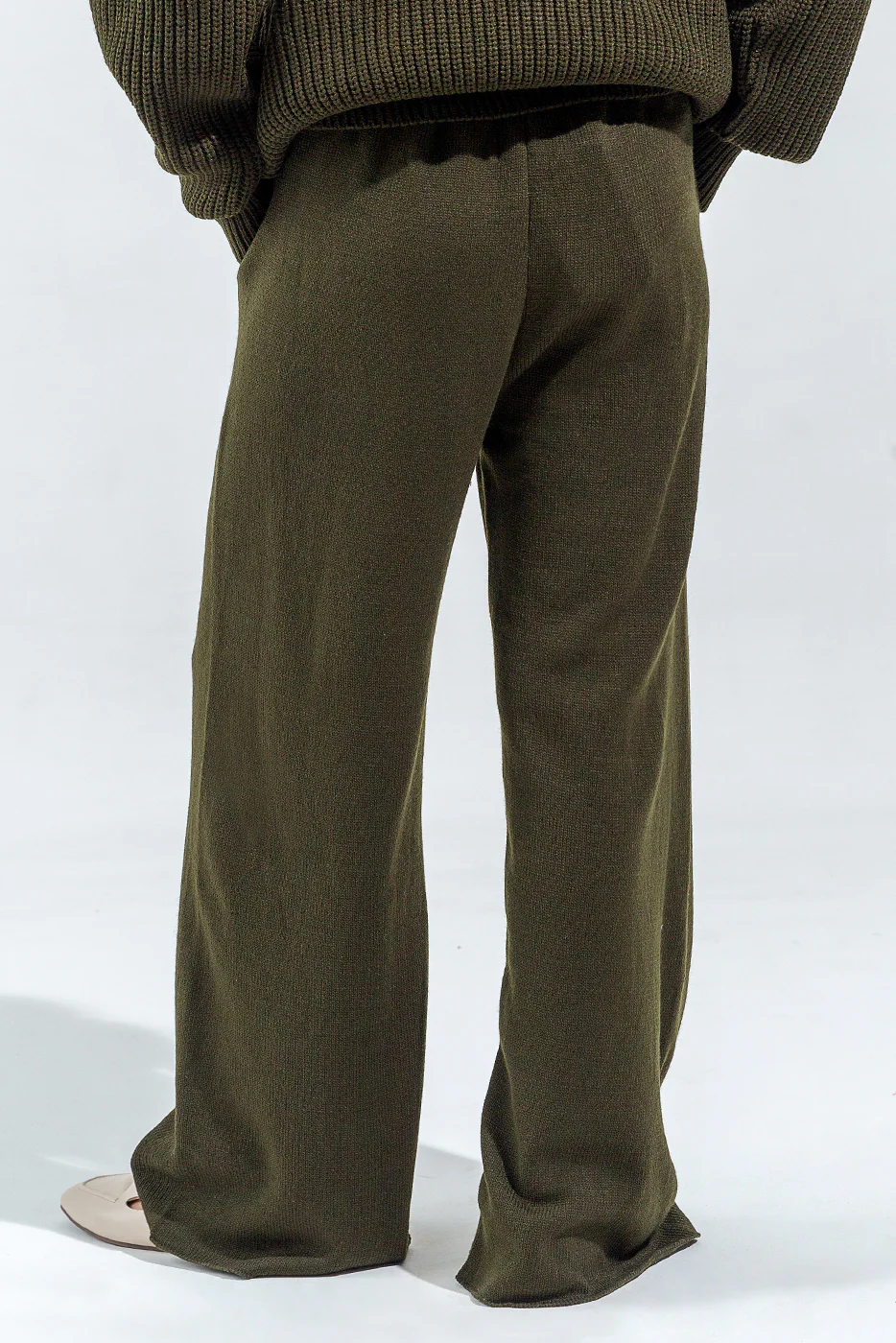 KNITTED WIDE LEG TROUSER - Image 3