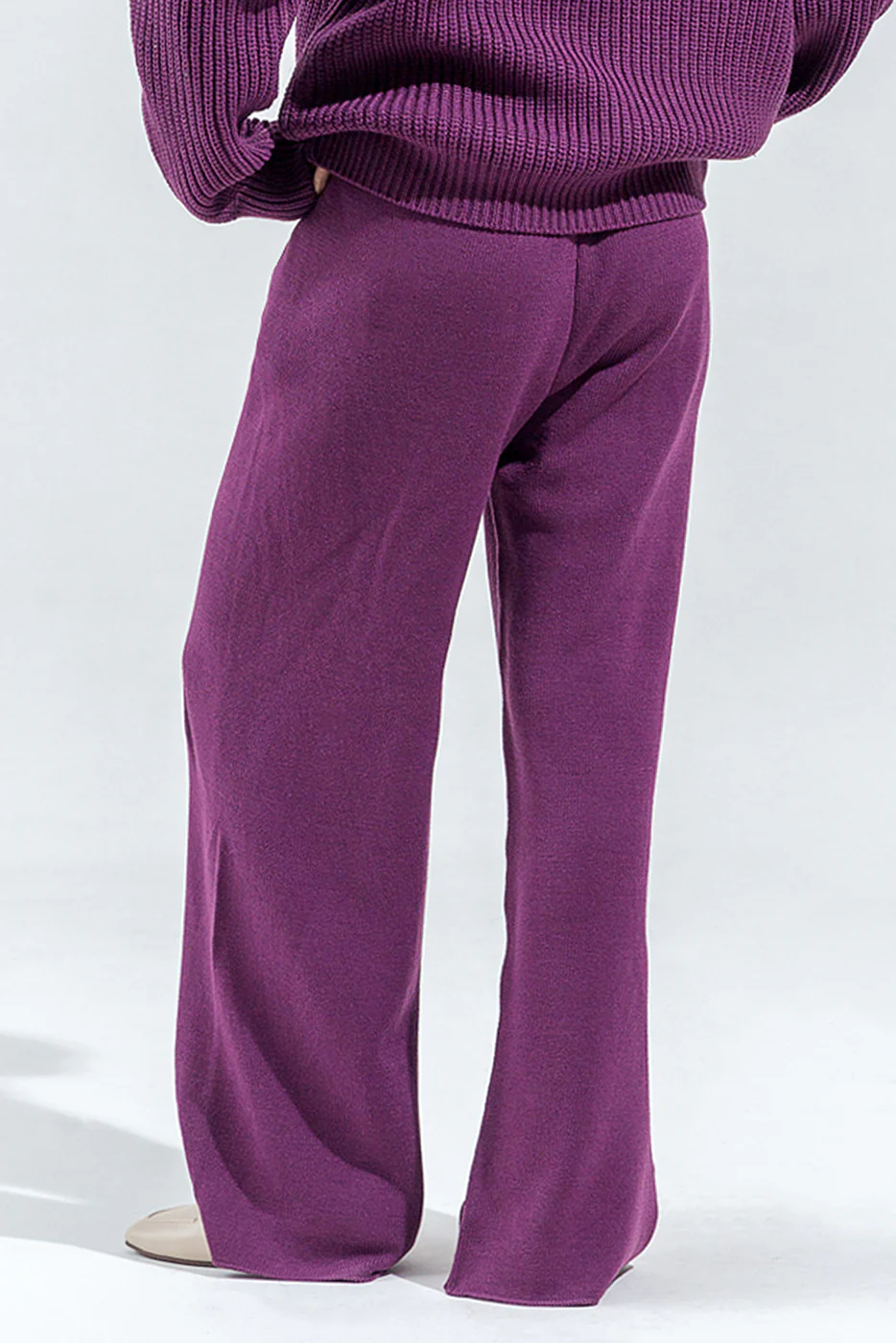 KNITTED WIDE LEG TROUSER - Image 3