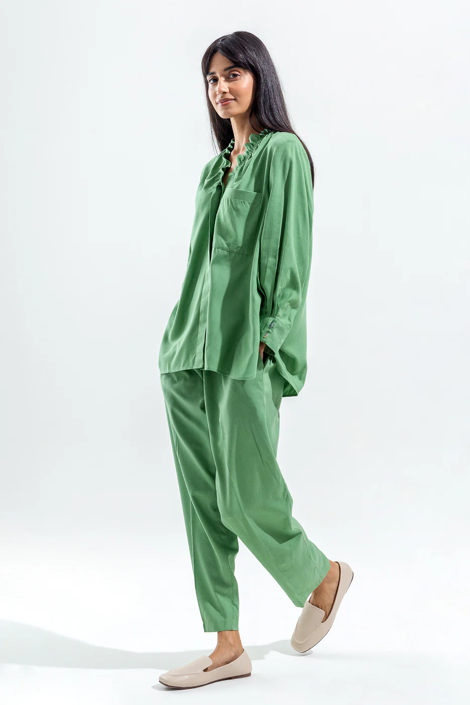 2 PIECE CHAMBRAY COORD SET(PRET) - Image 3