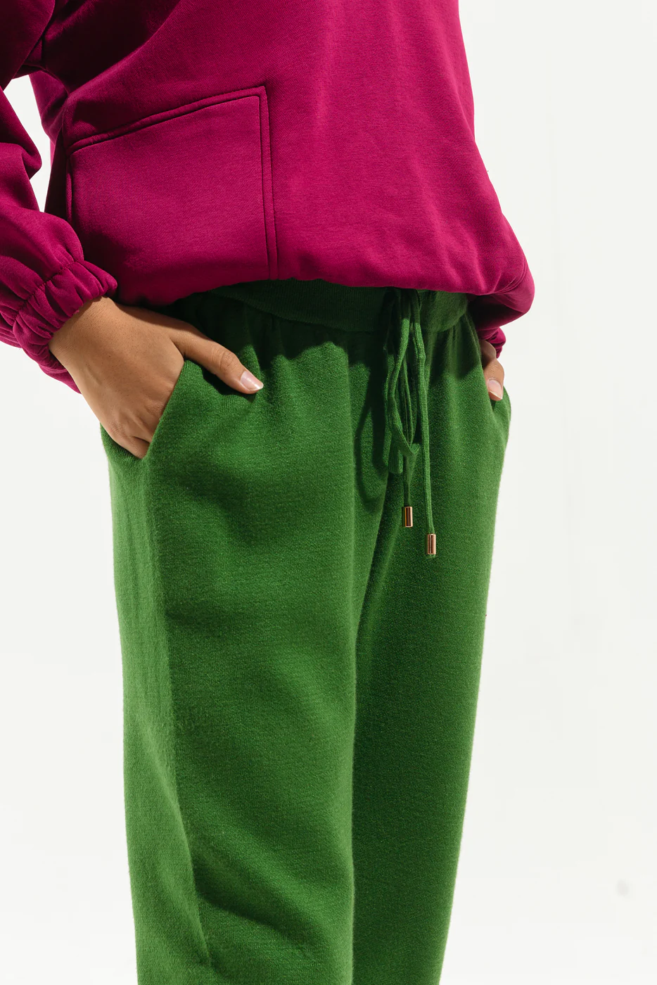 GREEN SWEATER JOGGER PANTS - Image 3