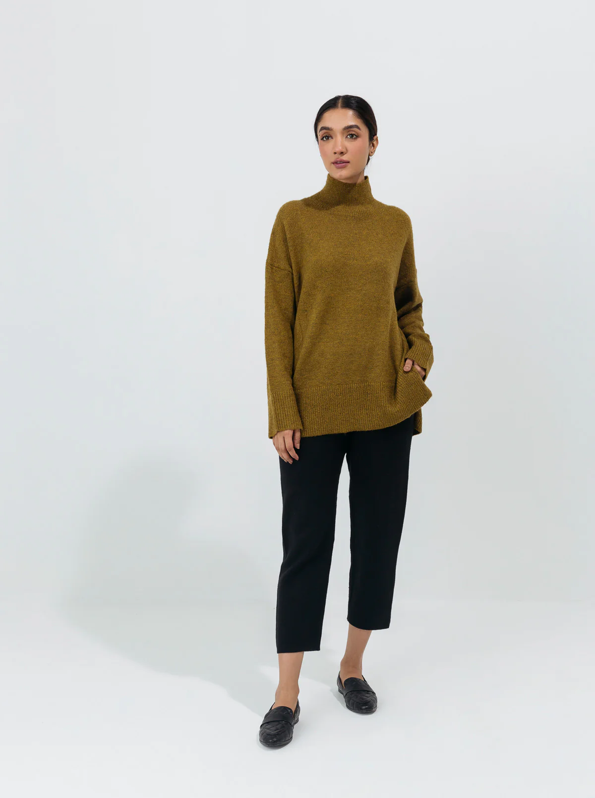 MUSTARD HIGH NECK PULLOVER - Image 3