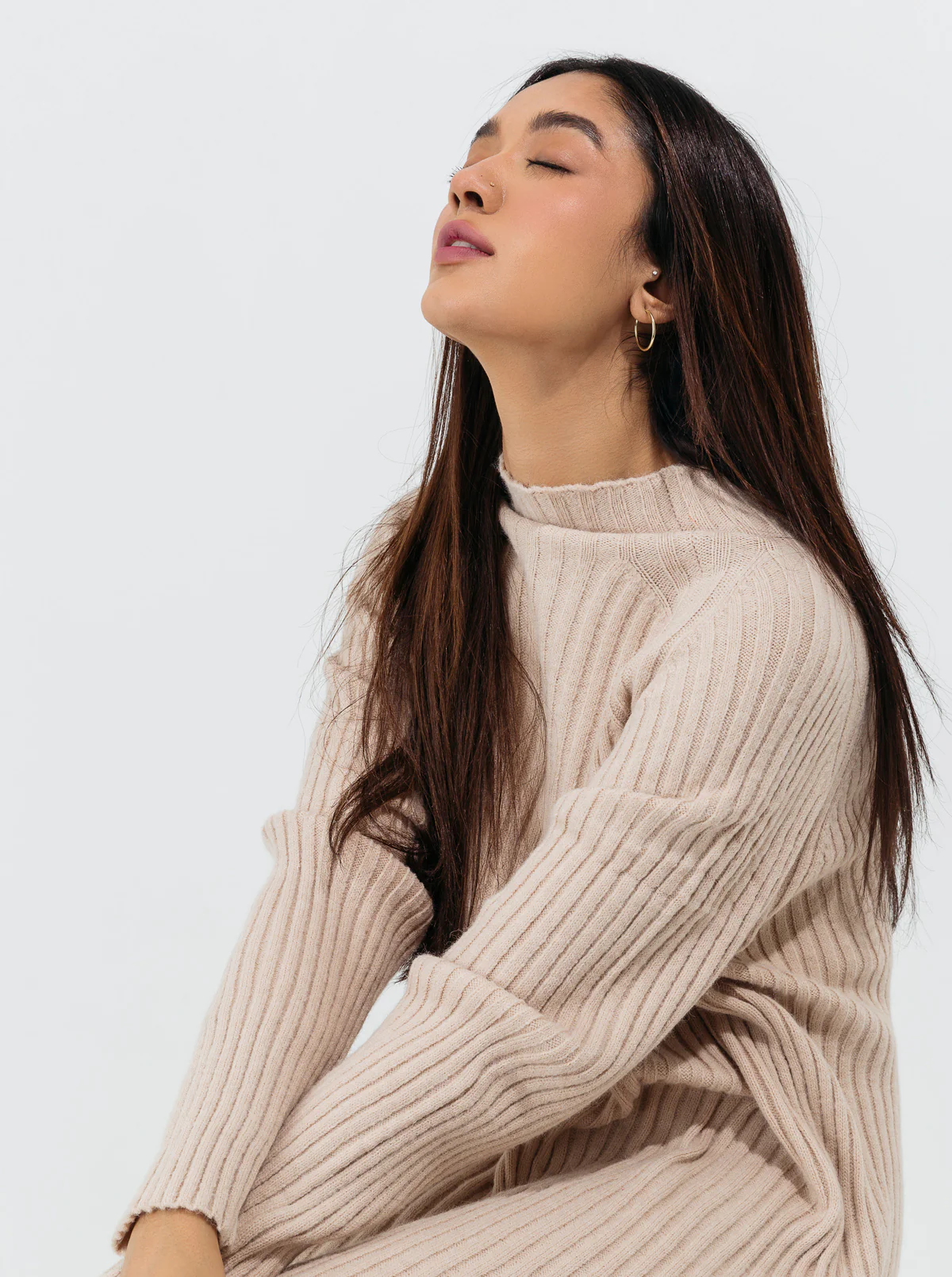 OFF WHITE DOUBLE KNIT SWEATER - Image 3