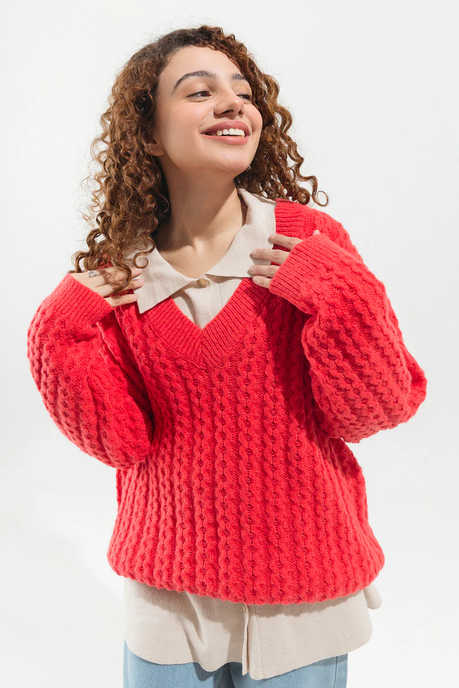 PINK PULLOVER SWEATER - Image 3