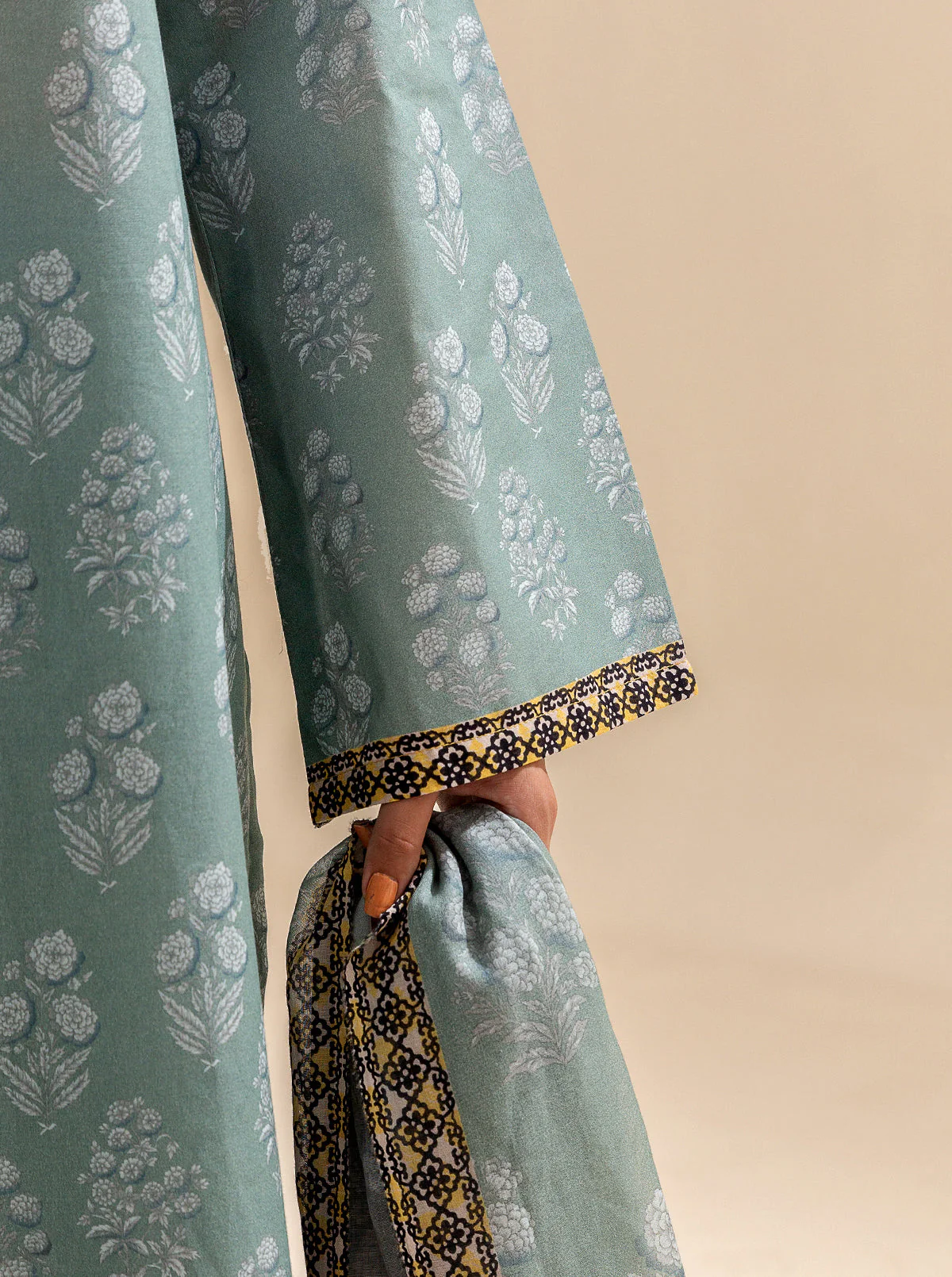 2 PIECE PRINTED LAWN -SLATE VERVE (UNSTITCHED) - Image 6