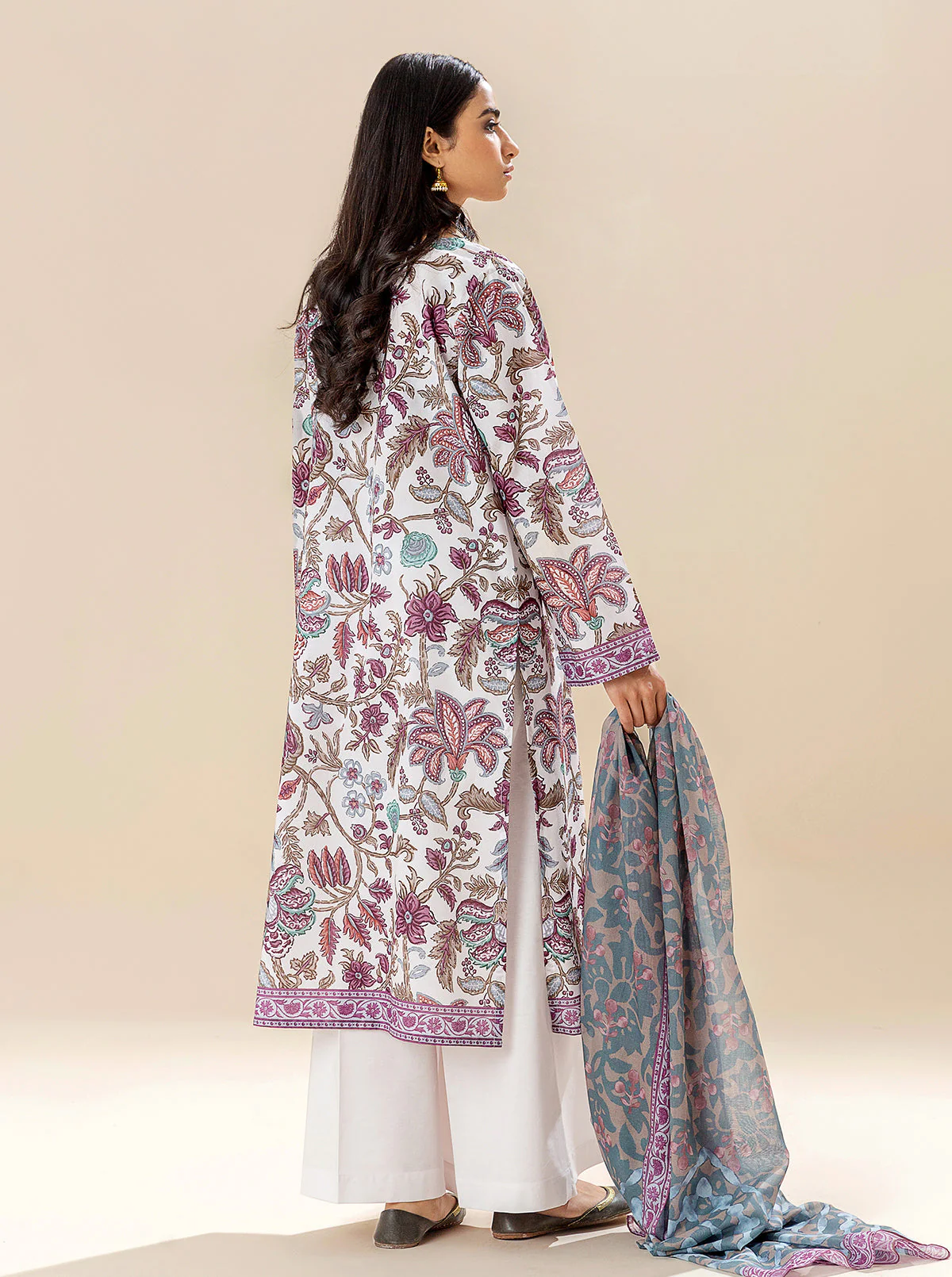 3 PIECE PRINTED LAWN SUIT - VIVID INTENSE (UNSTITCHED) - Image 4