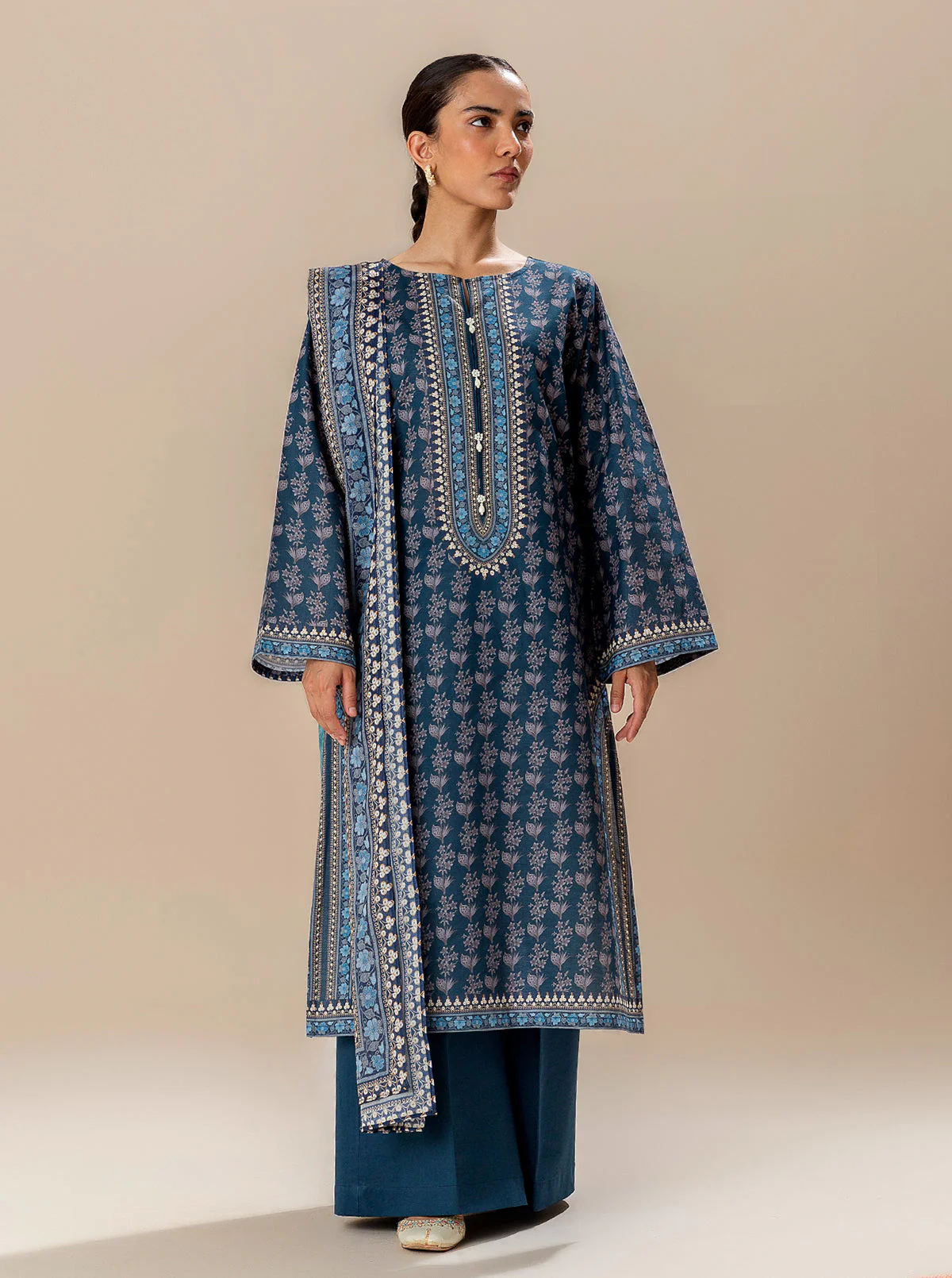3 PIECE PRINTED LAWN SUIT-MIDNIGHT TRADITION (UNSTITCHED) - Image 2