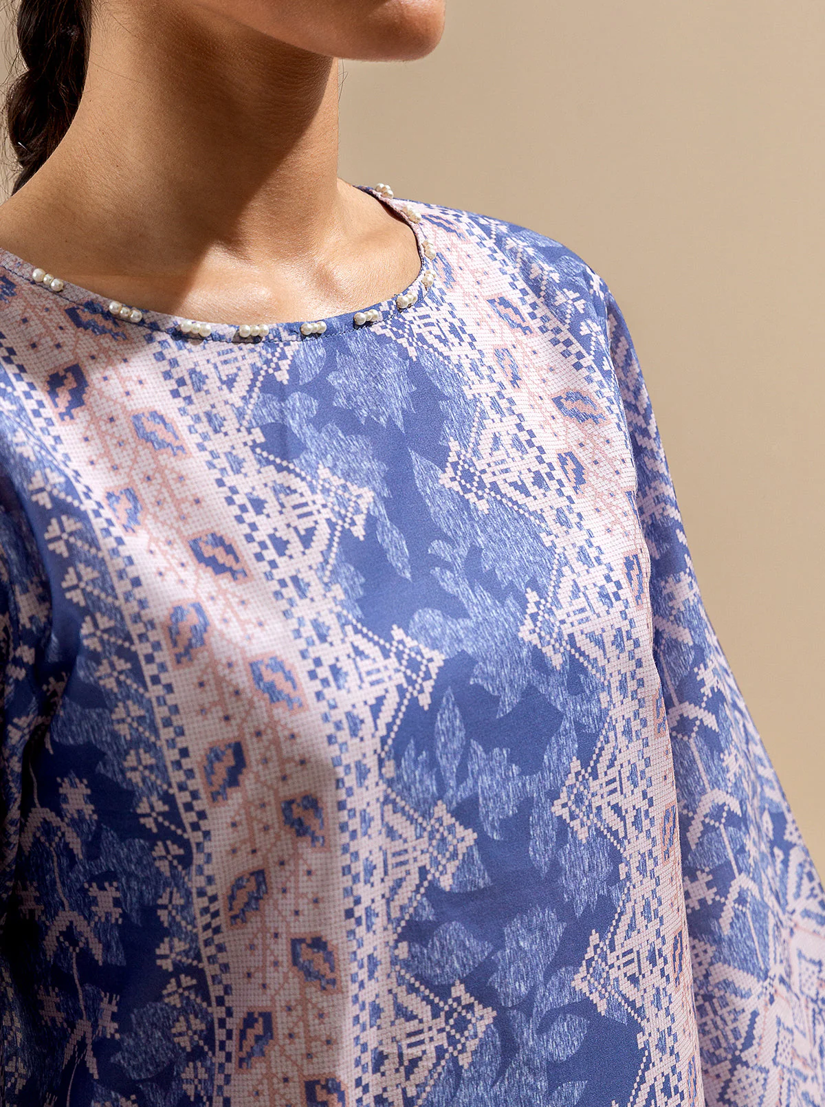 3 PIECE PRINTED LAWN SUIT-LAVENDER DREAM (UNSTITCHED) - Image 5