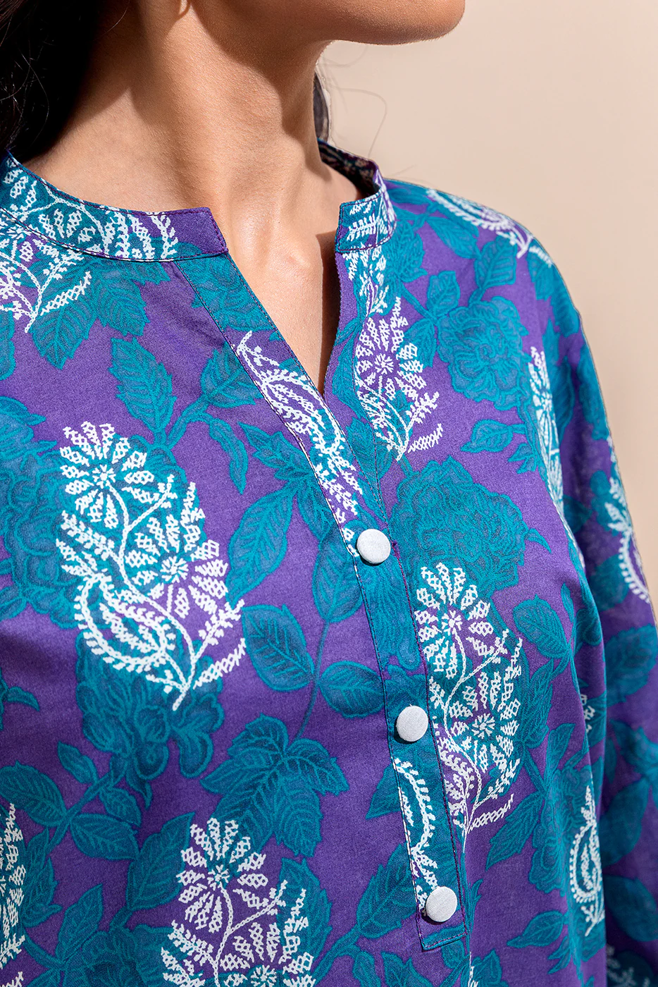 2 PIECE PRINTED LAWN SUIT-POISON IVY (UNSTITCHED) - Image 4