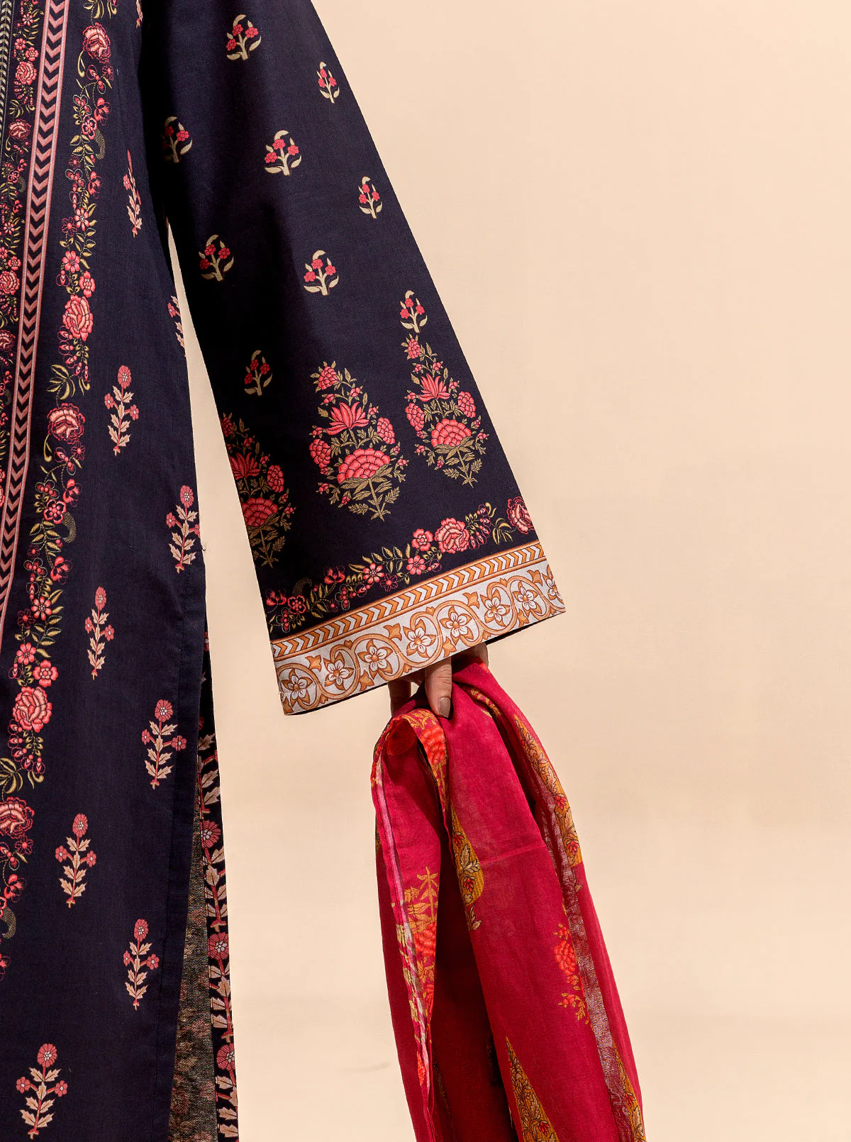 2 PIECE PRINTED LAWN SUIT-REGAL WAYS (UNSTITCHED) - Image 6
