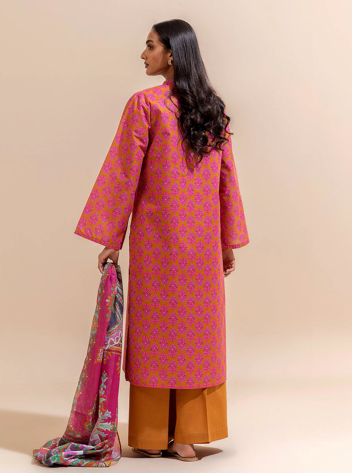 3 PIECE PRINTED LAWN SUIT-TRIBAL VIVID (UNSTITCHED) - Image 4