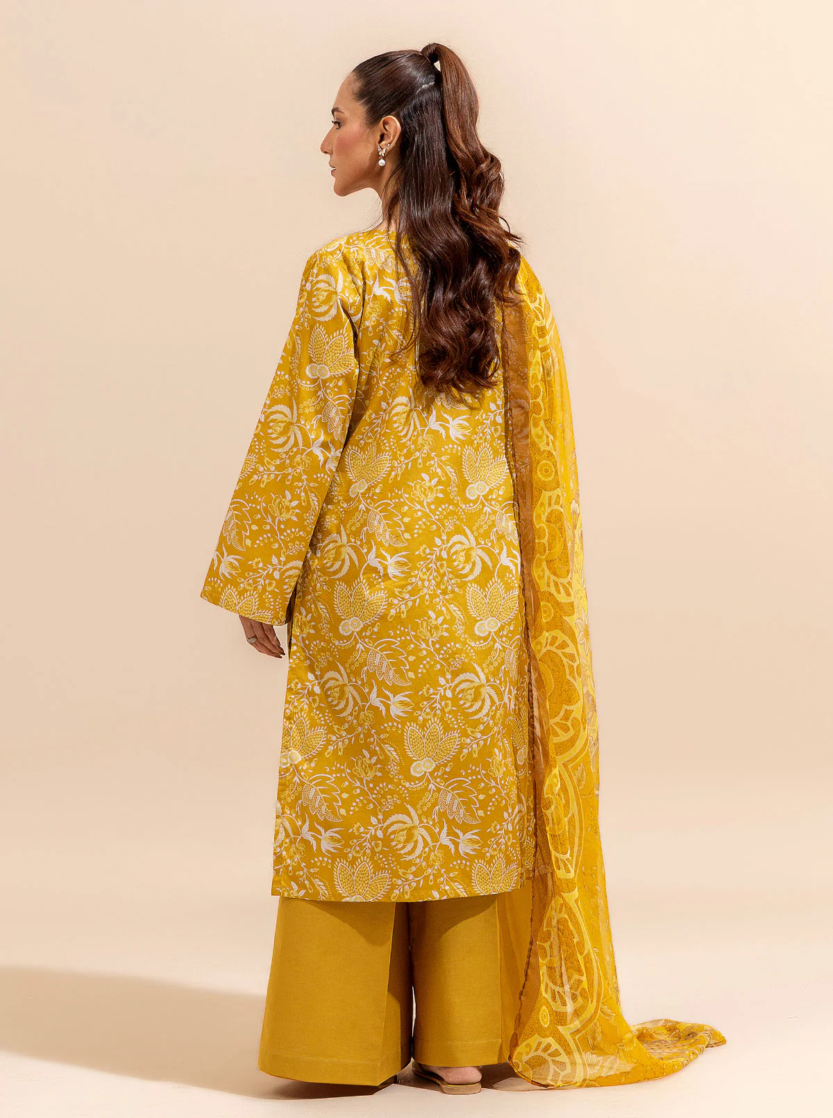 3 PIECE EMBROIDERED LAWN SUIT-SUNRISE CITY (UNSTITCHED) - Image 4