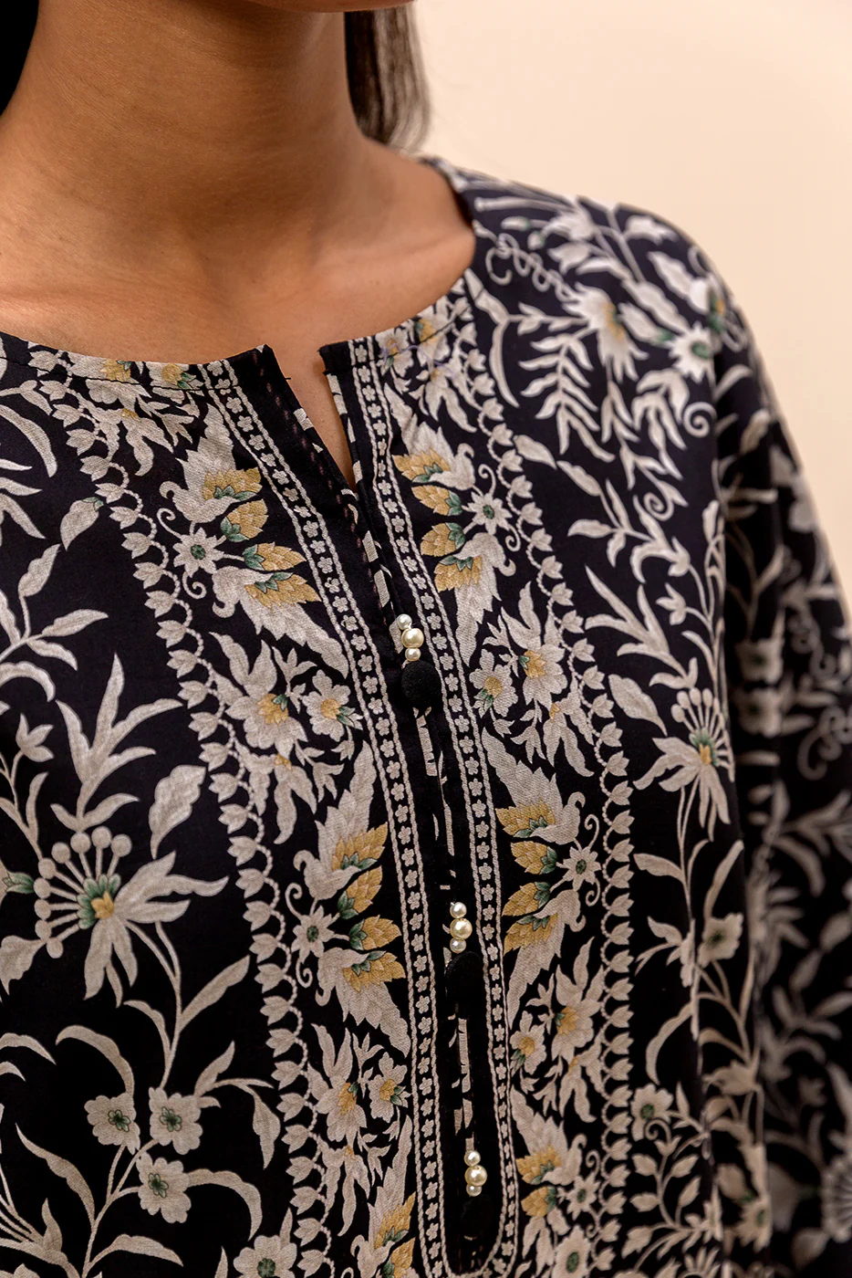 2 PIECE PRINTED LAWN SUIT-MYSTERY NIGHT (UNSTITCHED) - Image 3