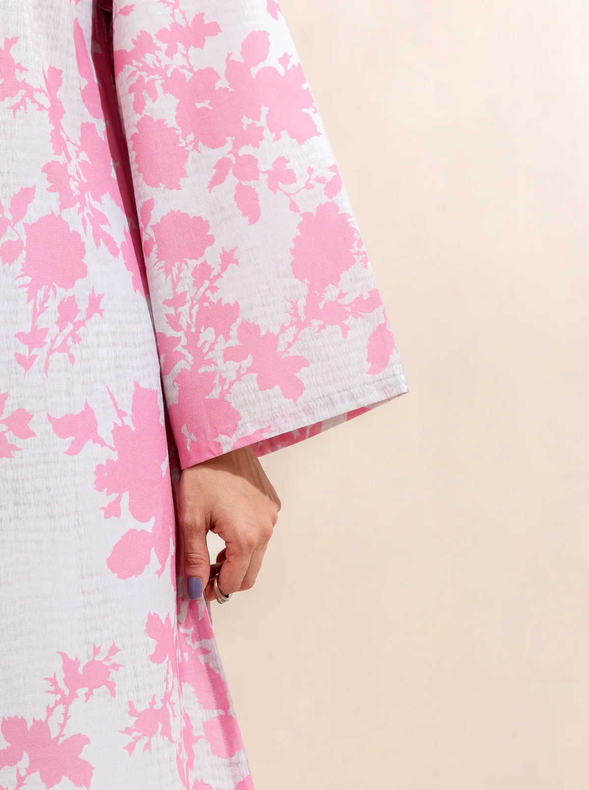 2 PIECE PRINTED LAWN SUIT-BLUSH BLOSSOM (UNSTITCHED) - Image 5
