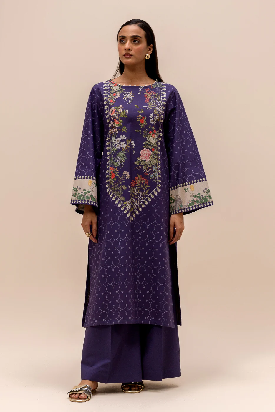 2 PIECE PRINTED LAWN SUIT-CLIFF BREEZE (UNSTITCHED) - Image 2