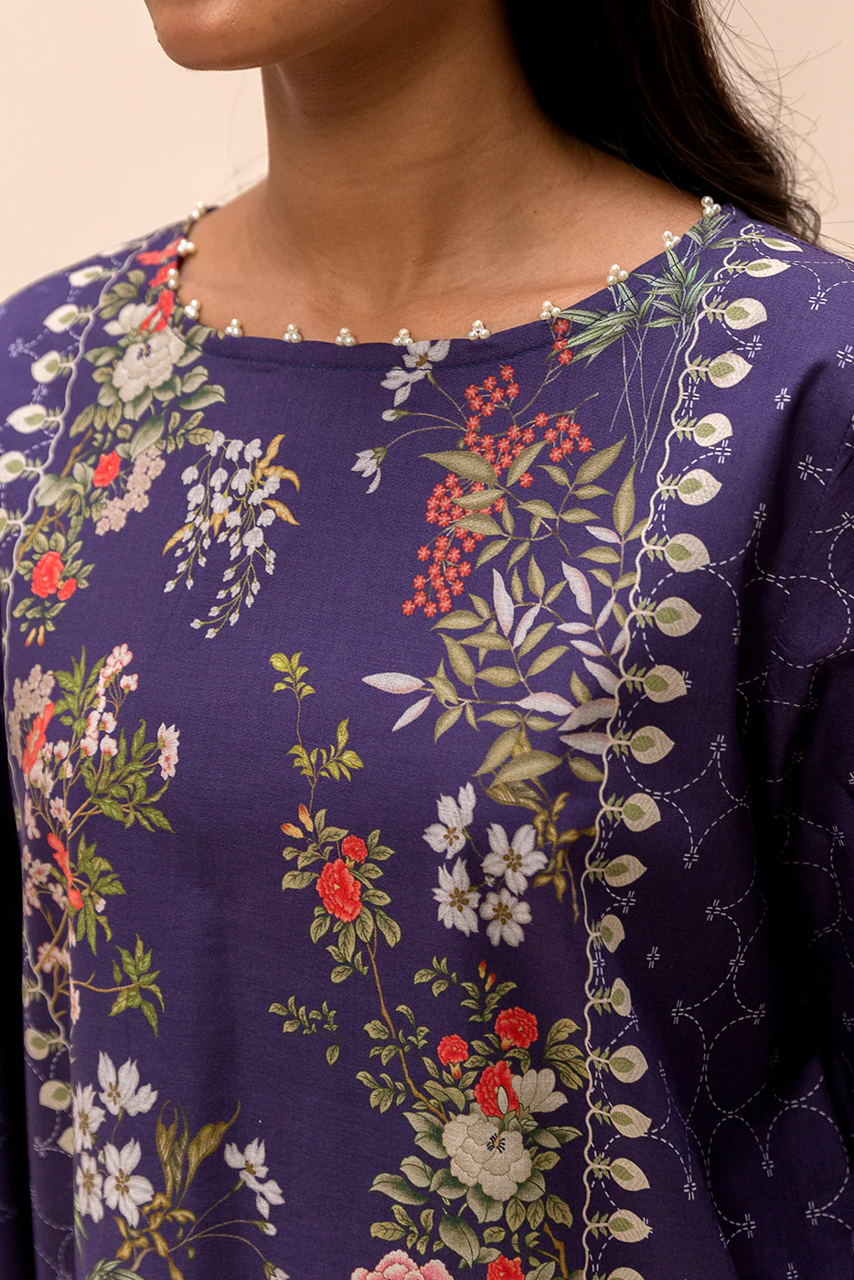 2 PIECE PRINTED LAWN SUIT-CLIFF BREEZE (UNSTITCHED) - Image 4