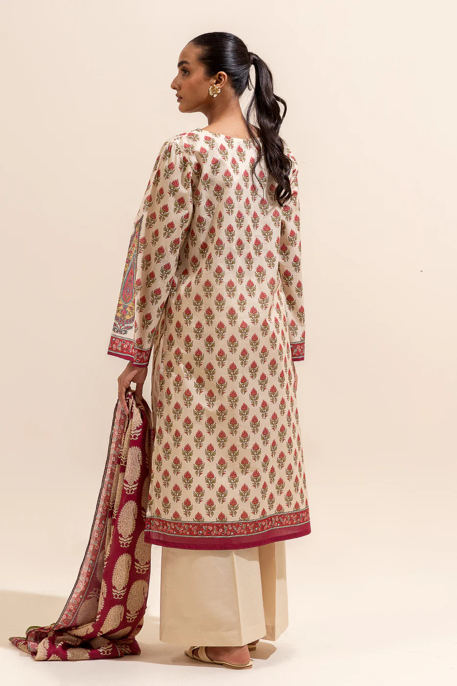 2 PIECE PRINTED LAWN SUIT-TIMELESS TRANCE (UNSTITCHED) - Image 3