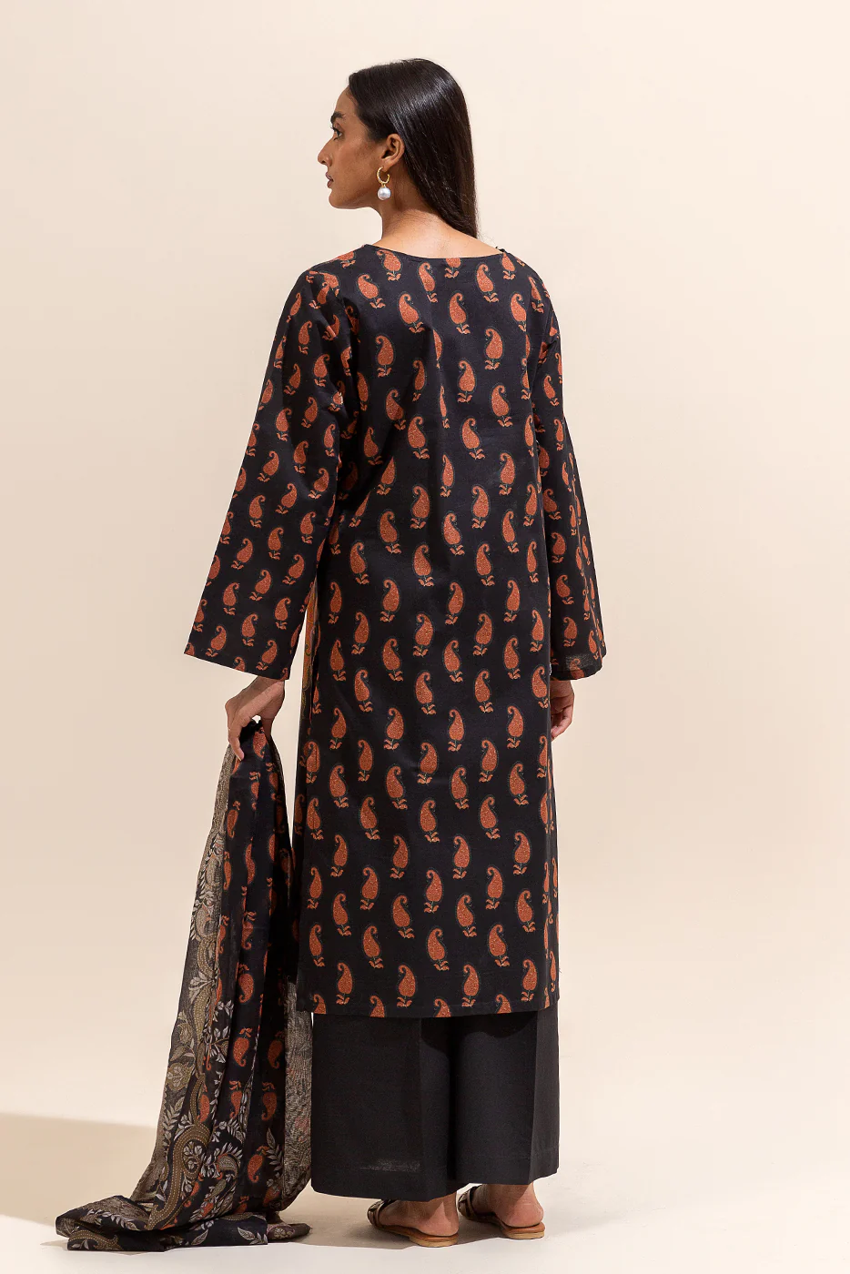 2 PIECE PRINTED LAWN SUIT-MYSTIQUE SUNSET (UNSTITCHED) - Image 2