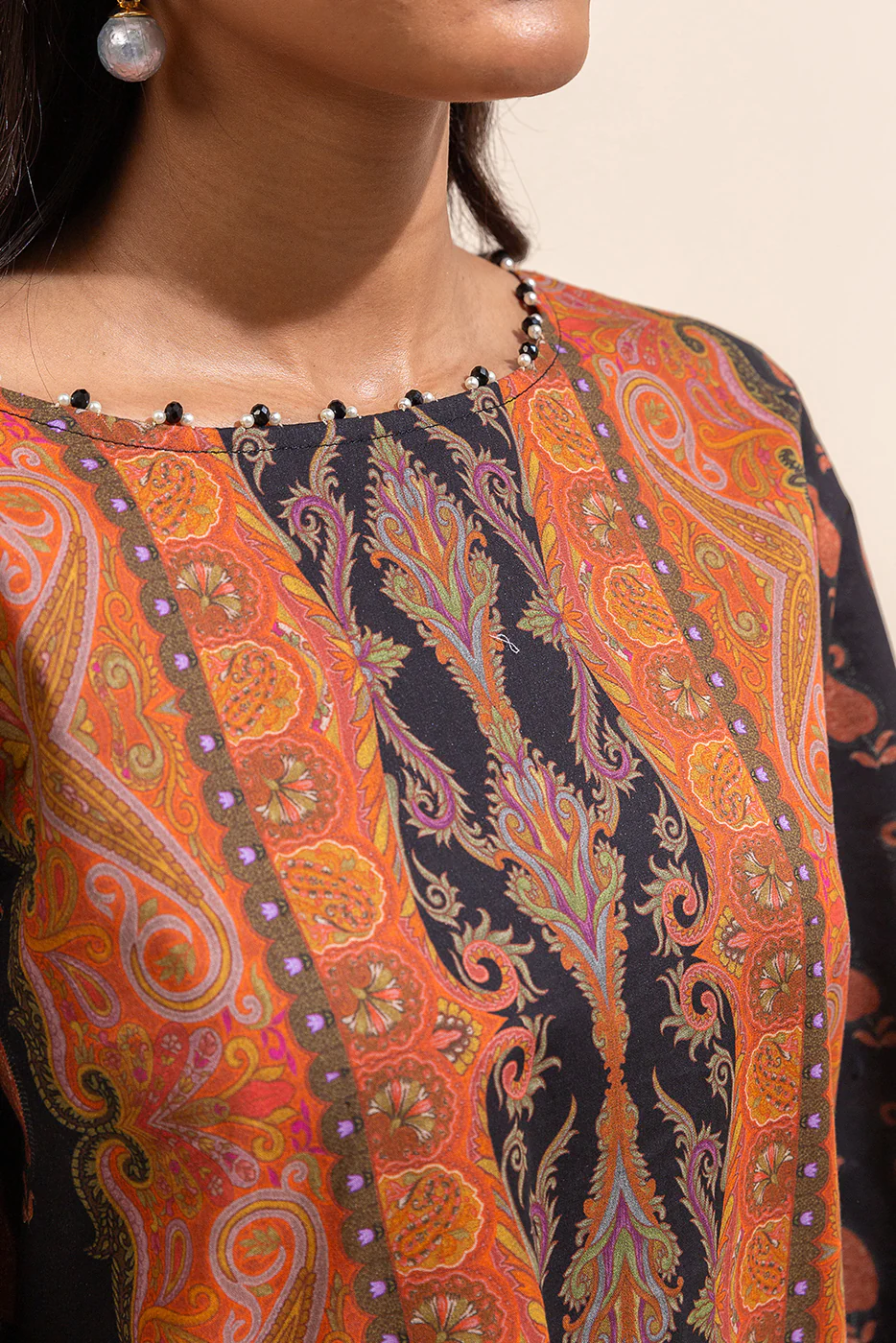 2 PIECE PRINTED LAWN SUIT-MYSTIQUE SUNSET (UNSTITCHED) - Image 3
