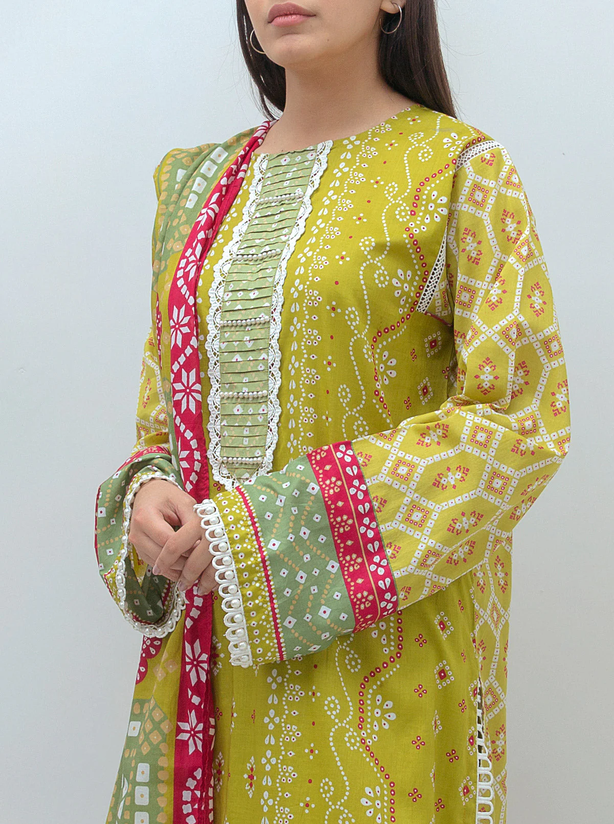 Olive Green-Printed-3P - Image 2
