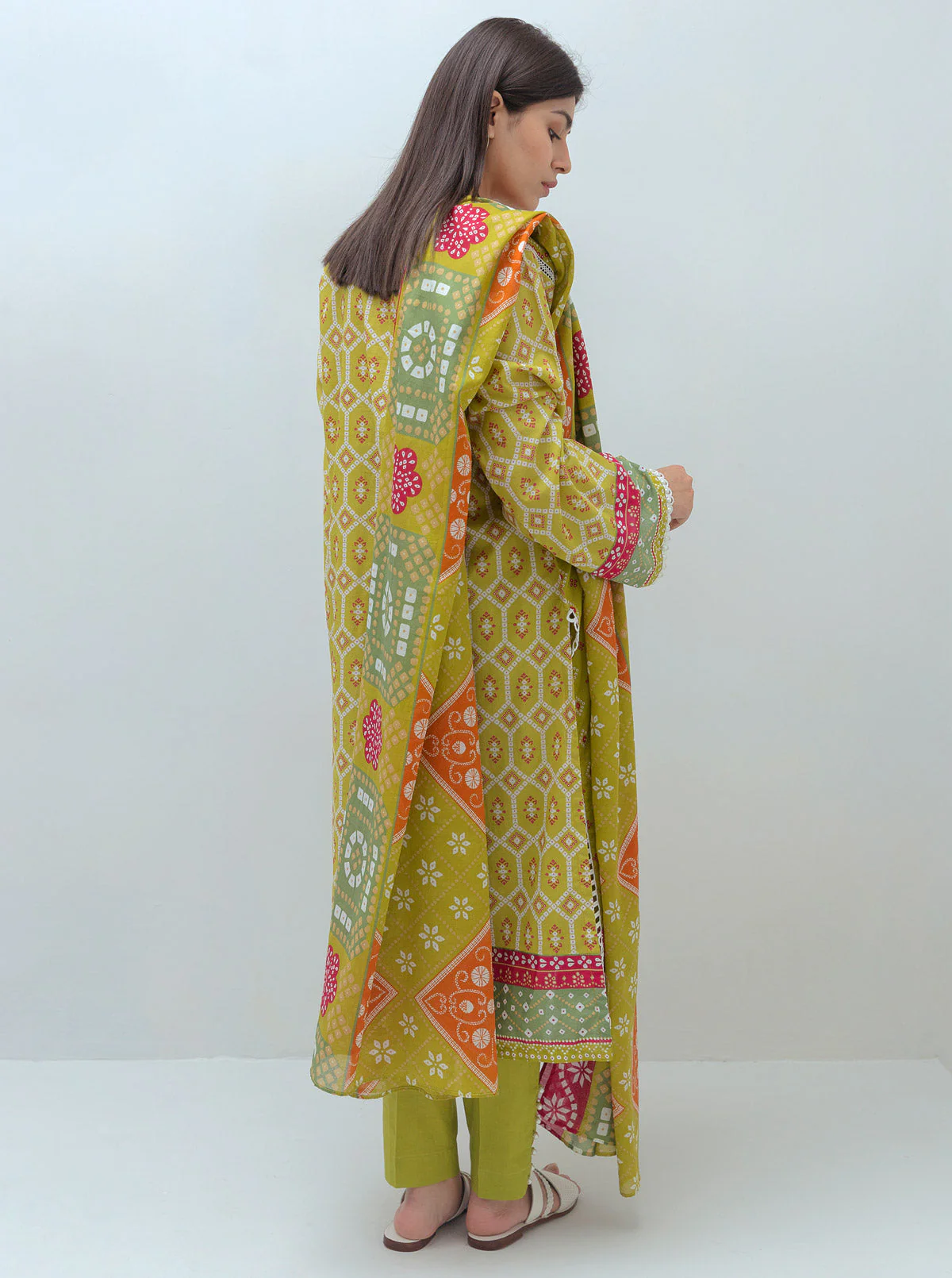 Olive Green-Printed-3P - Image 5