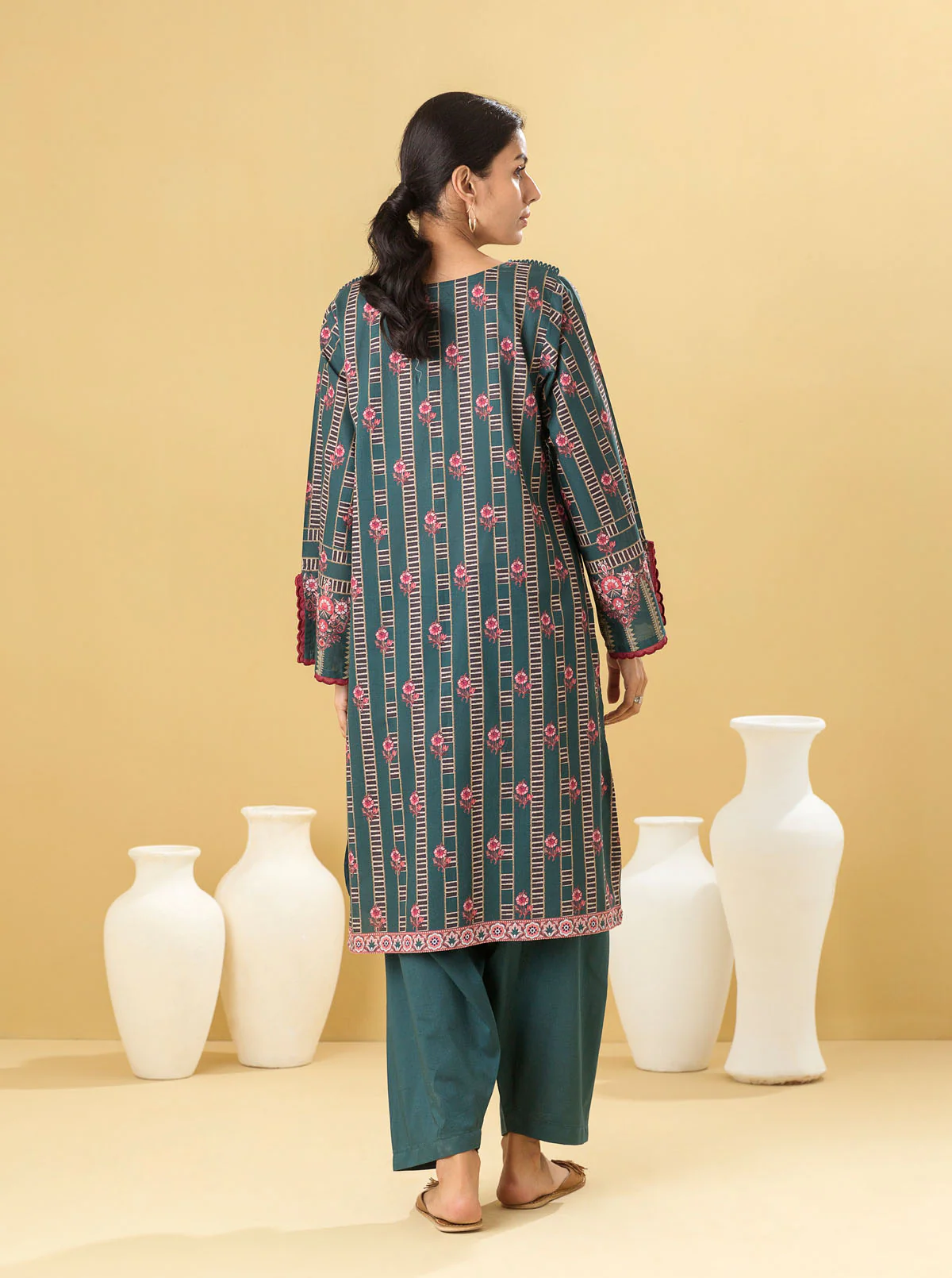 1 PIECE - PRINTED LAWN SHIRT - DREAMY HAZE - Image 4